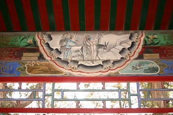Scenes of Chinese Life painted on the beams