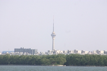 The skyline of Beijing with its space tower - every city has one