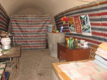 Comfortable, climate controlled bedroom inside the cave