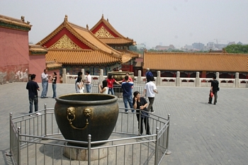 Bronze cauldrons held water to put out fires