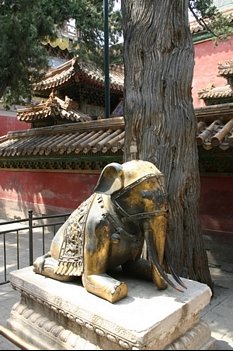 Elephant statue in Imperial gardens