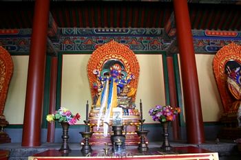 Statue of Buddha in one of the shrines