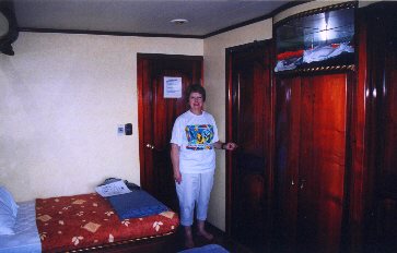 Fran in our cabin