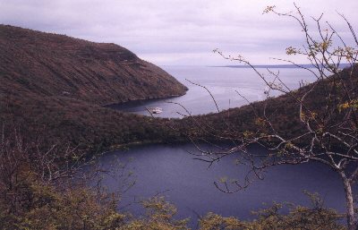 Tagus Cove and creater lake