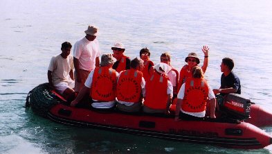 Fran in dinghy